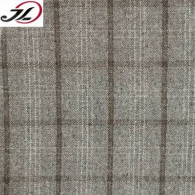 wholesale polyester checked wool fabric for coat