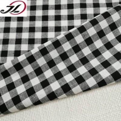 New Fashion Yarn Dyed Woven Gingham Check Linen Cotton Fabric For Shirt